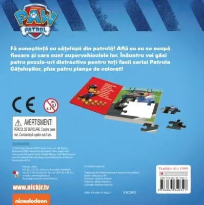 Patrula Catelusilor. O echipa curajoasa. Carte cu puzzle