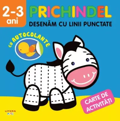 Prichindel. Desenam cu linii punctate. Carte de activitati cu autocolante (2-3 ani)