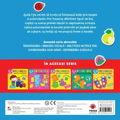 Prichindel. Desenam cu linii punctate. Carte de activitati cu autocolante (2-3 ani)