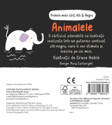 Primele mele carti Alb&Negru - Animalele (Usborne) — Usborne Books