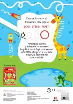Scrie, sterge, repeta! Linii si litere. Carte de activitati reutilizabila