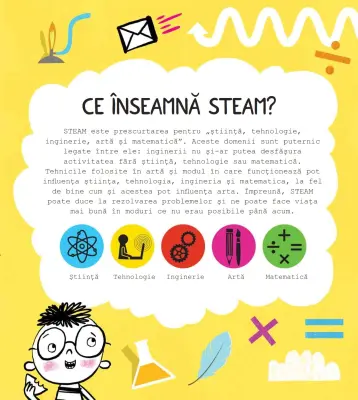 Transformă știința în artă! Ghid esențial STEAM! — Eryl Nash, cu contribuția lui Jenny Jacoby, Sam Hutchinson & Catherine Bruzzone